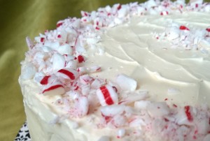Up close look at the festive smashed peppermint